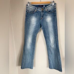 Vigoss Blue Jeans London Boot sz 7 Y2K